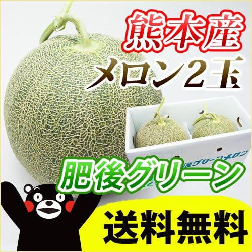 Amazon 熊本県産 メロン 肥後グリーン ２玉入 九州 熊本 めろん 緑 青 肉 ギフト 母の日 父の日 お中元 熊本産 メロン 通販