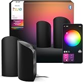 Philips Hue Play Smart Wall Washer, 2-Pack, Black | White &amp; Color Gradient, LED Light, ColorCast Technology, Wall Washer Lighting, Compatible with Bluetooth