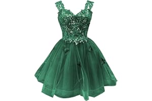 Youjiayi 3D Butterfly Short Homecoming Dresses Sparkly Sequin Prom Dress for Teens Off Shoulder DAMA Dresses for Quinceanera