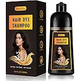 GURKOOYD Brown Hair Dye Shampoo for Gray Coverage, Instant Hair Color Shampoo, Long Lasting Brown Hair Shampoo, Champu Para Canas, Gentle & Fast, Easy to Use, 16.90 Fl Oz