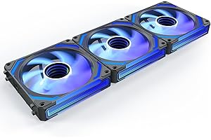 AsiaHorse COSMIQ 120mm PC Case Fan, Modular Splicing-Infinity Mirror FDB Forward Blade Fan with 5V 3-PIN Connector and Small 