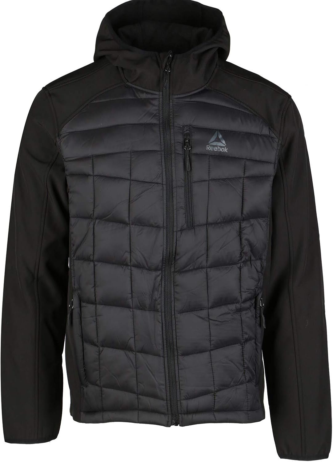 Reebok Men's Softshell Active Jacket, Vestee Black, 2XL at Amazon Men’s