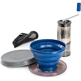 GSI Outdoors Gourmet Pour-Over Java Set I Travel Drip Coffee Set I Reusable Coffee Drip Filter &amp; Collapsible Cone Fits All Coffee Cups &amp; Mugs for Caravan, RV, Camping &amp; Backpacking