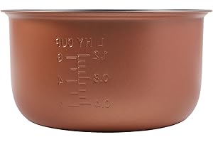 Lightweight Aluminum Alloy Replacement Inner Pot for Rice For Cooker with NonStick and Measurement Marks (3L)