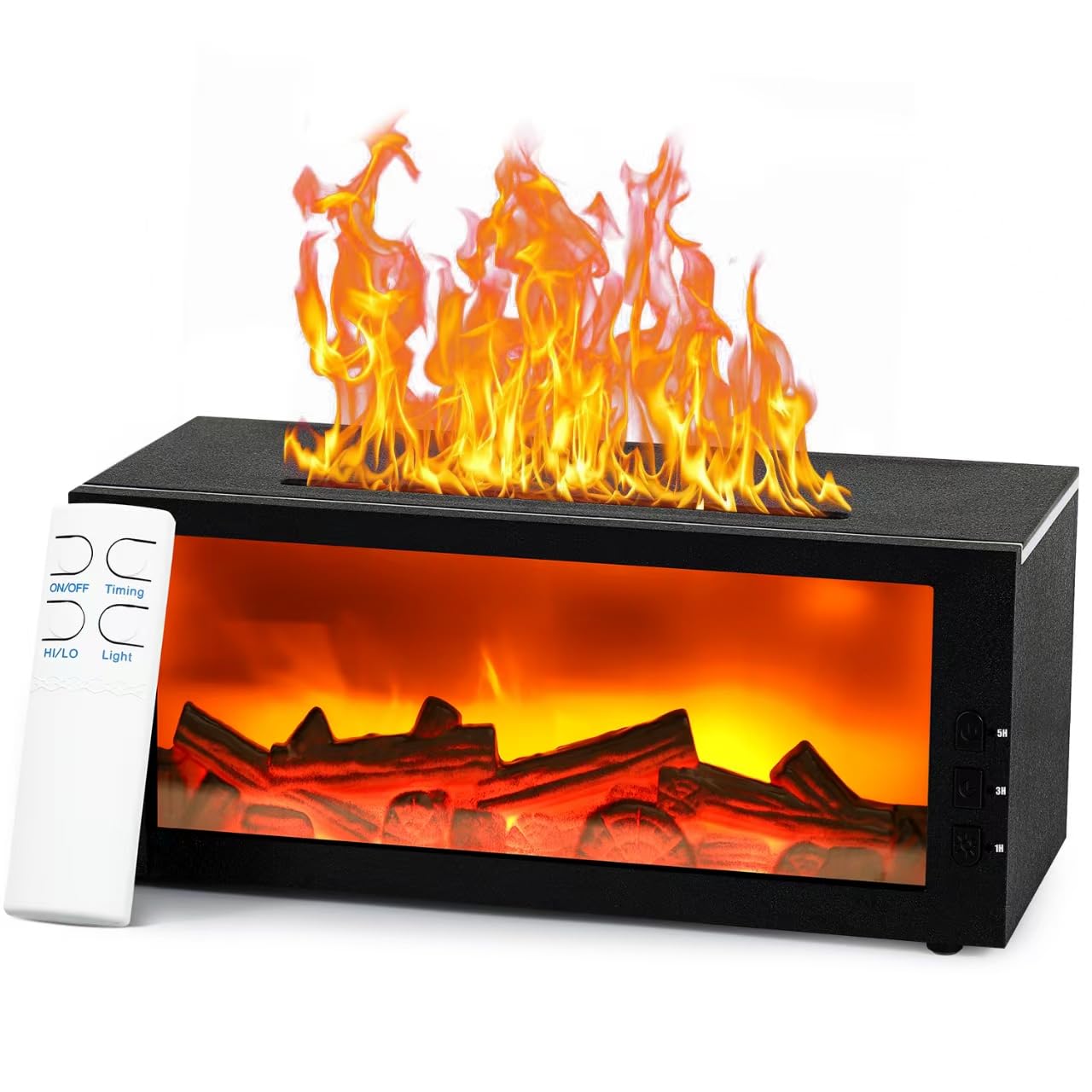 Photo 1 of Upgraded 300ml Fireplace Diffuser Essential Oil 7 Colorful Large Flame Fire Humidifier Changing Aroma Diffuser for Aromatherapy Yoga Room Bedroom, Room, Office, Home with Remote Timer and Auto Off