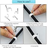 Shanbye White Round Cable Clips Wire Management Organizer for Electric Wires - view 6