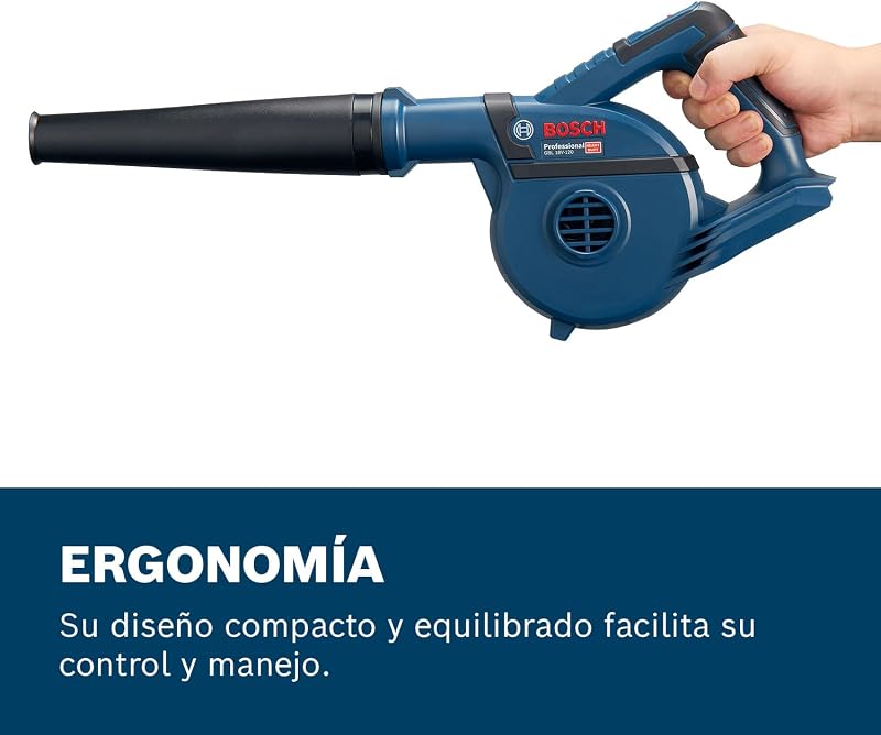Ventilador sem fios do sistema 18V GBL 18V-120 (incluindo 4 adaptadores, bico padrão, tubo de extensão, bico de profundidade, depósito de recolha de pó, sem bateria/carregador)