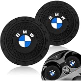 Car Cup Holder Coasters Compatible with BMW Series Interior Accessories,Recessed Silicone Anti Slip Cup Holder Coaster Interior Accessories 2.75in 2Pack(Black)