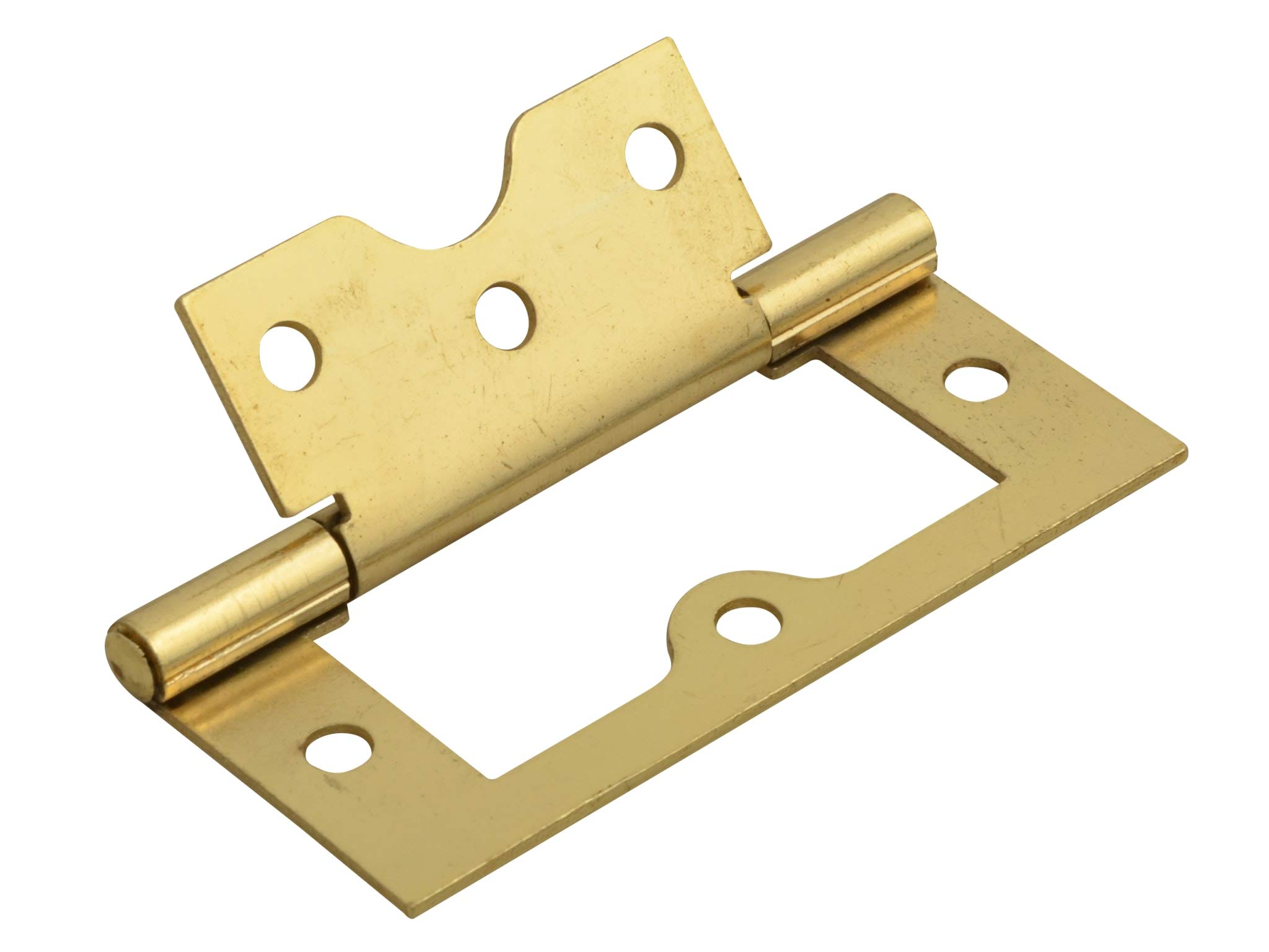 Forge 75mm Flush Hinge with Brass Finish