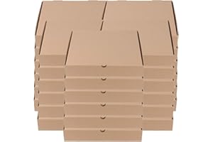 KOHAND 30 PCS 9.4x9.4 Inch Square Cardboard Pizza Box, 1.5 inch Thick Quality Corrugated Pizza Boxes, Disposable Takeaway Packaging Boxes keeps Pizza Fresh, Kraft Brown Color