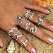 cyntan Statement Ring Set Midi Finger Knuckle Rings for Girls