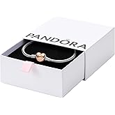 PANDORA Moments Heart Clasp Snake Chain Bracelet - Charm Bracelet - Compatible with PANDORA Moments Charms - Mother's Day Gift with Gift Box
