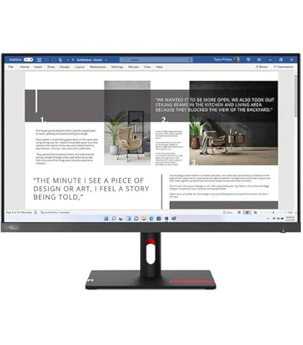 Amazon.com: Lenovo ThinkVision P27h-10 27 LED LCD Monitor