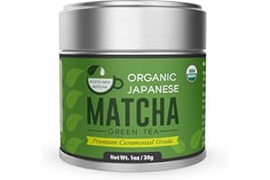 Kyoto Dew Matcha - Ceremonial Blend – Authentic Japanese First Harvest Organic Ceremonial Grade Matcha Green Tea Powder from Uji, Kyoto (30g / 1oz)