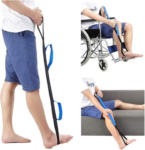Leg Lifter Strap Rigid Foot 37'' Medical Thigh Lifter for Elderly After