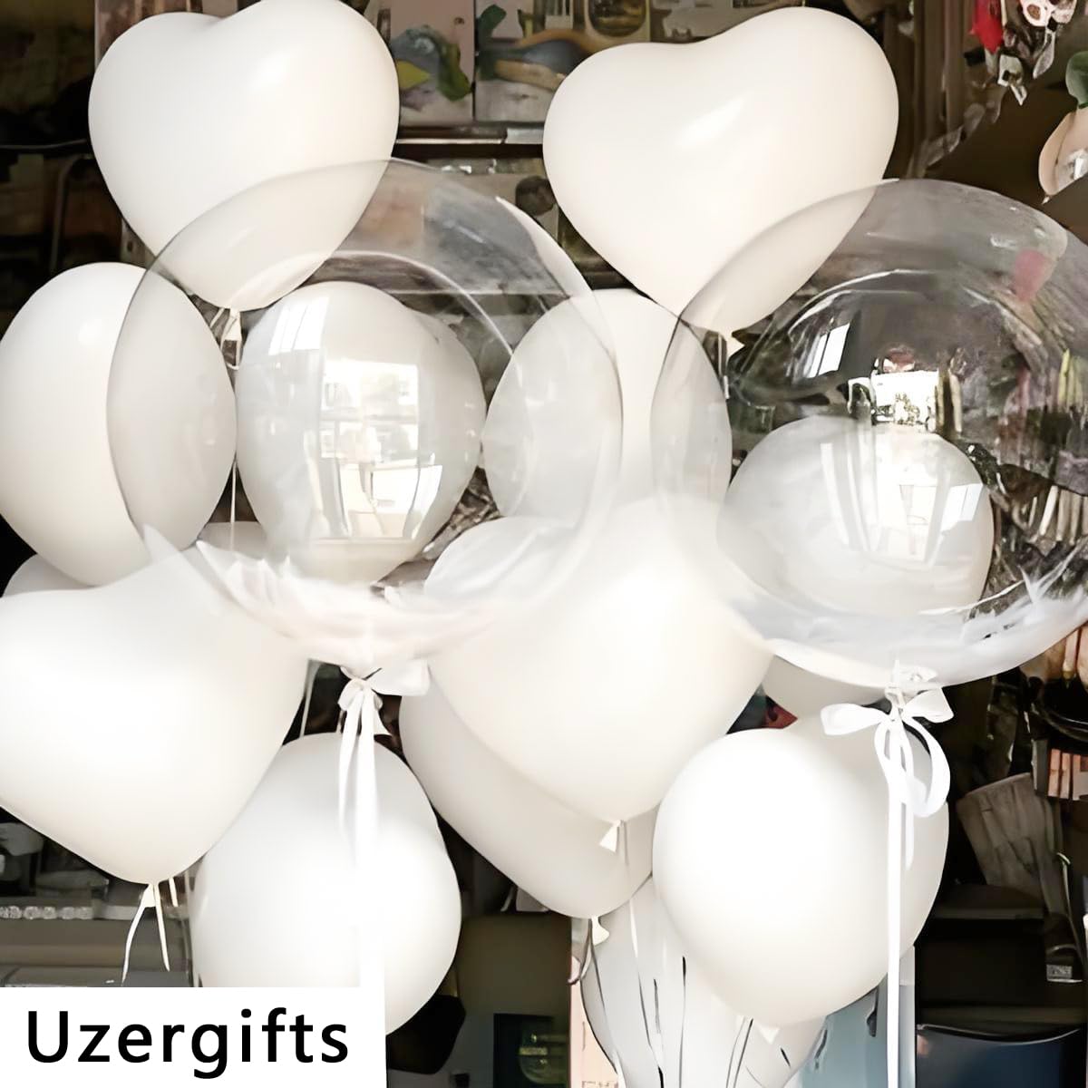 Bobo Balloons 25 Packs, 24 Inch Helium Style Transparent Bubble Bobo Balloons for LED Light Up Balloon, Gifts for Christmas,Wedding,Birthday Party Decorations (LED String Not Included) (25 PCS)