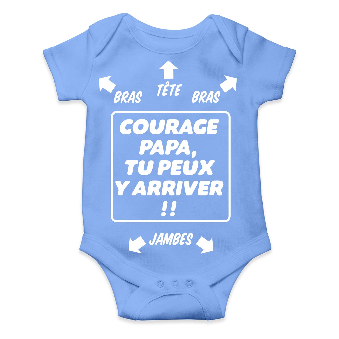 Bleu Okiwoki Body Bebe Humour Cadeau De Naissance Pour Garcon Courage Papa Tu Peux Y Arriver Bebe Garcon 0 24m Bodys Et Combinaisons Lawawarenesssociety In