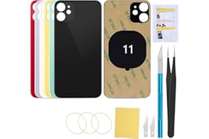 UooFide Back Screen Cover Replacement Glass Compatible with iPhone 11 6.1-Inches All Carriers (Black)