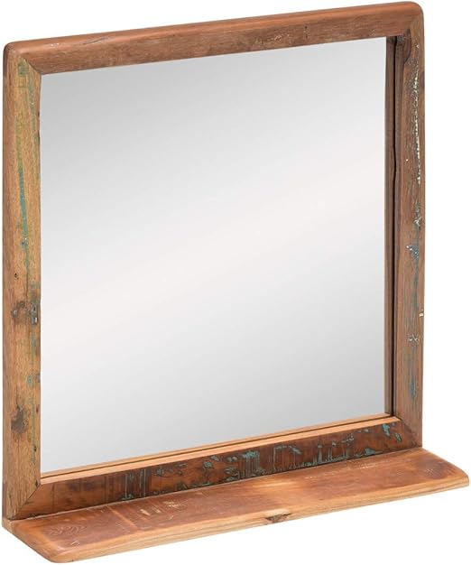 Woodkings Bad Spiegel 70x70cm Kalkutta Holz Bunt Vintage Rustikal Mobel Badmobel Badezimmerspiegel Amazon De Kuche Haushalt
