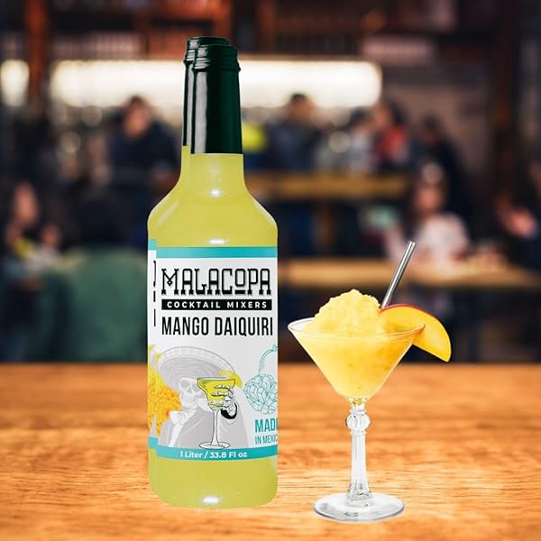 MALACOPA MIXERS MANGO DAIQUIRI COCKTAIL MIXER 1L – NON ALCOHOLIC, NATURAL & FRESH INGREDIENTS FOR A TROPICAL TWIST – HANDCRAFTED RECIPE FOR AUTHENTIC TASTE & REFRESHMENT