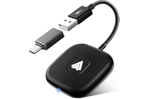 FEINODI Android Auto Wireless Adapter, Convert Wired to Wireless, Plug & Play, for Cars with Wired Android Auto, Compatible w