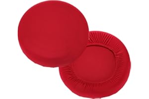 uxcell 2 Pack Stool Covers Round, 11-15 Inch Bar Stool Covers Washable Dustproof Slipcover Seat Cushion with Elastic for Bar Kitchen Living Room Decor, Red