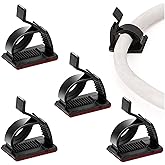 SOULWIT 50Pcs Adjustable Cable Management Clips, Adhesive Organizers Sticky Wire Clips Cord Holder for TV PC Ethernet Under Desk Wall Home Office