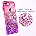 Ruky for iPhone 7 Plus/iPhone 8 Plus Glitter Case for Women, Colorful Quicksand Series Soft TPU Bling Diamond Flowing Liquid Floating Case for iPhone 6 Plus 6s Plus 7 Plus 8 Plus (Pink Purple)