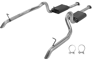 Flowmaster 17116 American Thunder Cat-Back Exhaust Kit 2.5 Inch Aluminized Steel Compatible with 1987-1993 Ford Mustang GT 5.0L engine. Coupes and Convertibles