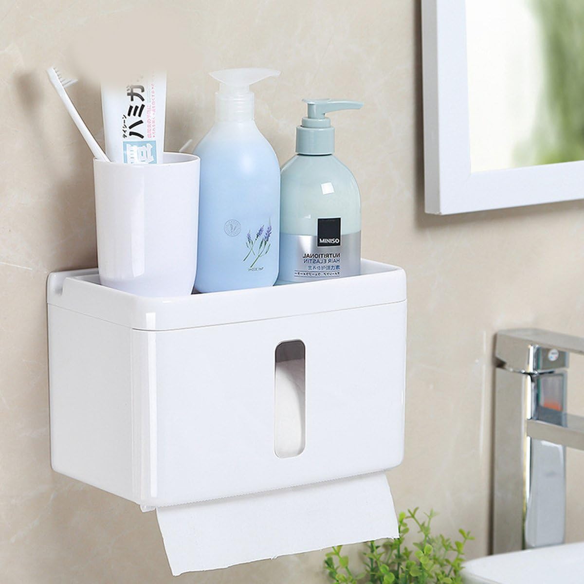 TOPBATHY multifuncional impermeable papel higiénico caja de papel