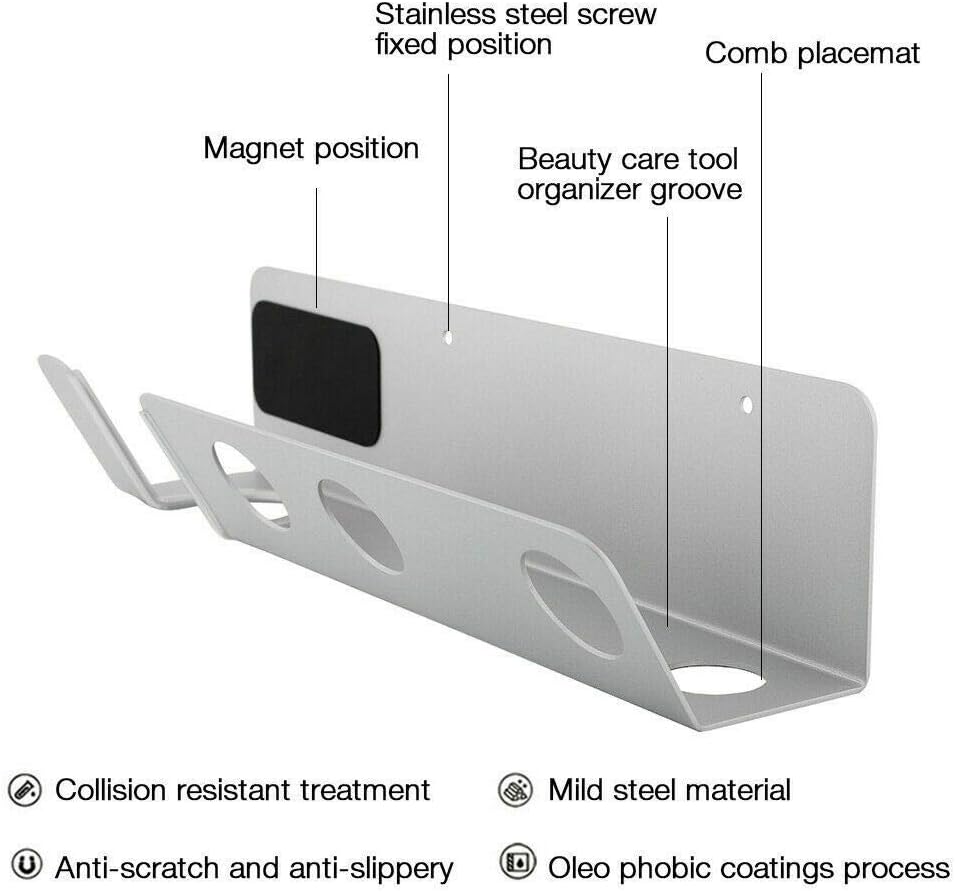 NganSuRong Hair Dryer Holder Wall Mounted - Image 4