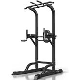 DONIUZ Power Tower Pull Up Bar and Dip Station, Multi-Function Home Gym, Strength Training Fitness Equipment, Height Adjustable