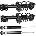 TRQ Front and Rear Complete Strut Assembly & Shock Absorber Kit Complete Strut & Coil Spring Assembly Compatible with 2013-2016 Hyundai Genesis Coupe