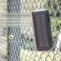 Solar Bluetooth Speaker Portable，5000mAh Wireless