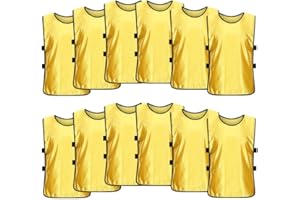 SHIJIXING 12 Pack Scrimmage Training Vest, Sports Pinnies, Practice Jerseys, Practice Vest for Adult Youth Kids.