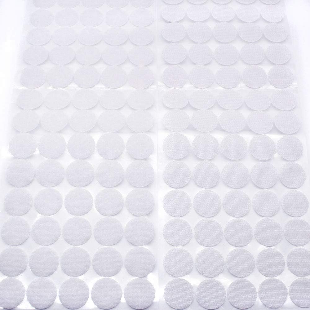 YOCZOX 1000PCS 20mm Sticky Back Coins Hook and Loop Self Adhesive Dots Tapes Double Sided Sticker Round Dot Coins Tapes Super Sticky for Home School - Image 4
