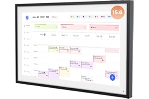 APOFIAL 15.6 Inch Digital Calendar, Wall Electronic Desk Calendar, Full HD 1920 * 1080P IPS Touchscreen Interactive Display for Family Meal Planner Support - Streamline Household Organization