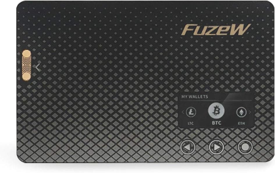 FuzeW, Wireless Bitcoin Hardware Wallet - Supports Multiple Cryptocurrency (Bitcoin, Ethereum, Dash Coin, Litecoin, Ripple, Bitcoin Cash, Doge Coin and More) | FuzeW | NOT A FUZE Card