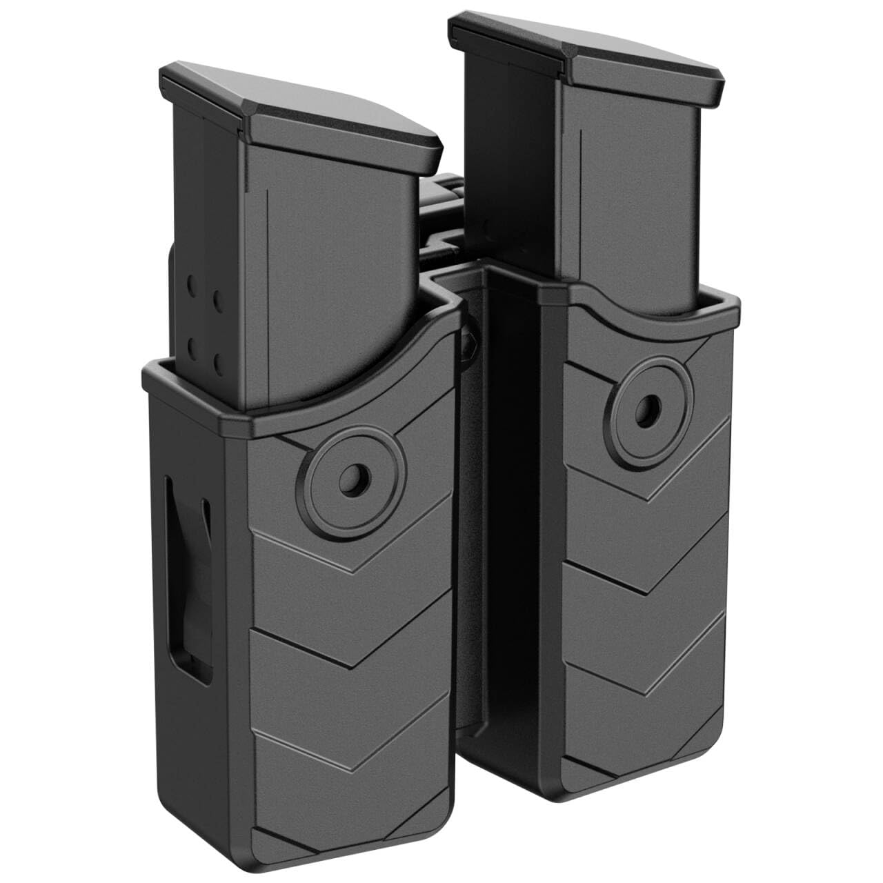 Photo 1 of Universal Double Magazine Pouch, 9mm .40 Double Stack Mag. Holder Dual Holster with 1.5''-2'' Belt Clip for Glock Sig sauer S&W Beretta Browning Taurus H&K Most Pistol Mags