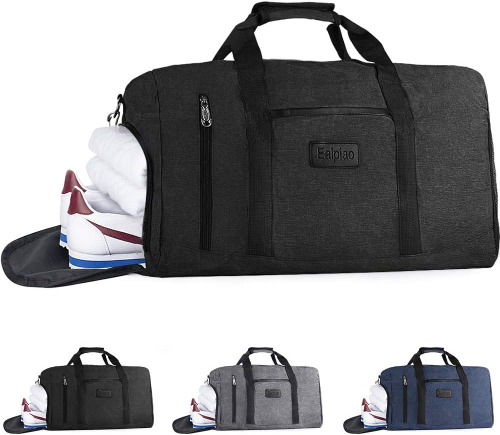 Weiao Gym Bag with Shoes Compartment Foldable Sports Gym Bag sports holdalls gym duffel bags Travel Holdall Bag for Outdoor Sports, Travel Duffel Bag for Unisex