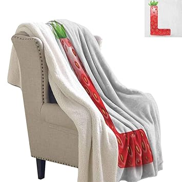 Amazoncom Letra L Manta Para Bebé Diseño Abstracto Con