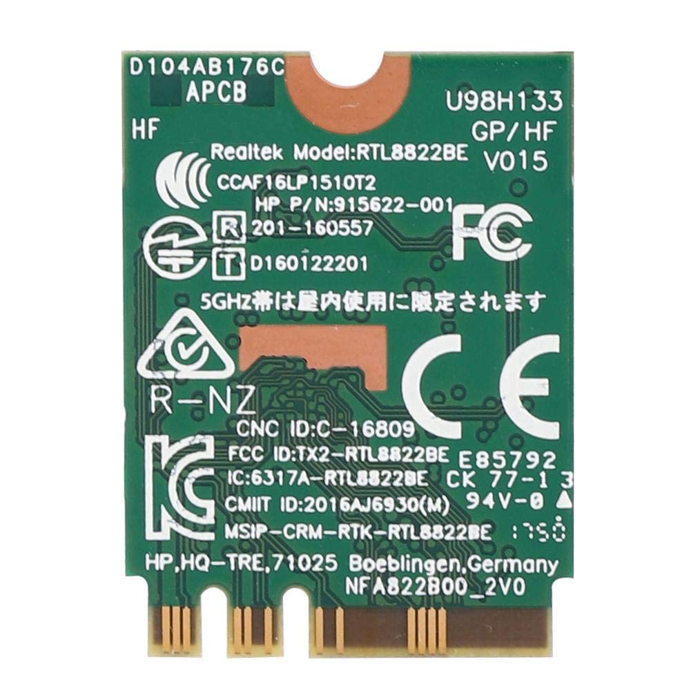 RTL8822BE Network Card, 2.4G/5G Dual Band 867Mbps M.2 2T2R Bluetooth 4.2 WIFI Card, Support 802.11a / b/g/n/ac