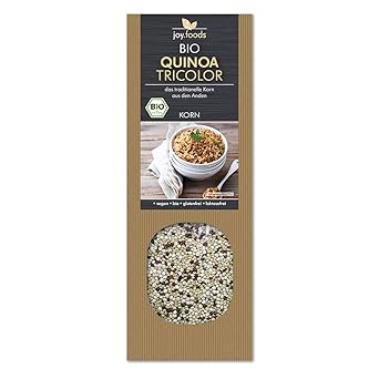 joy.foods Bio Quinoa tricolor Eiweißquelle, ballaststoffreich, 3er Pack (3 x 400 g)