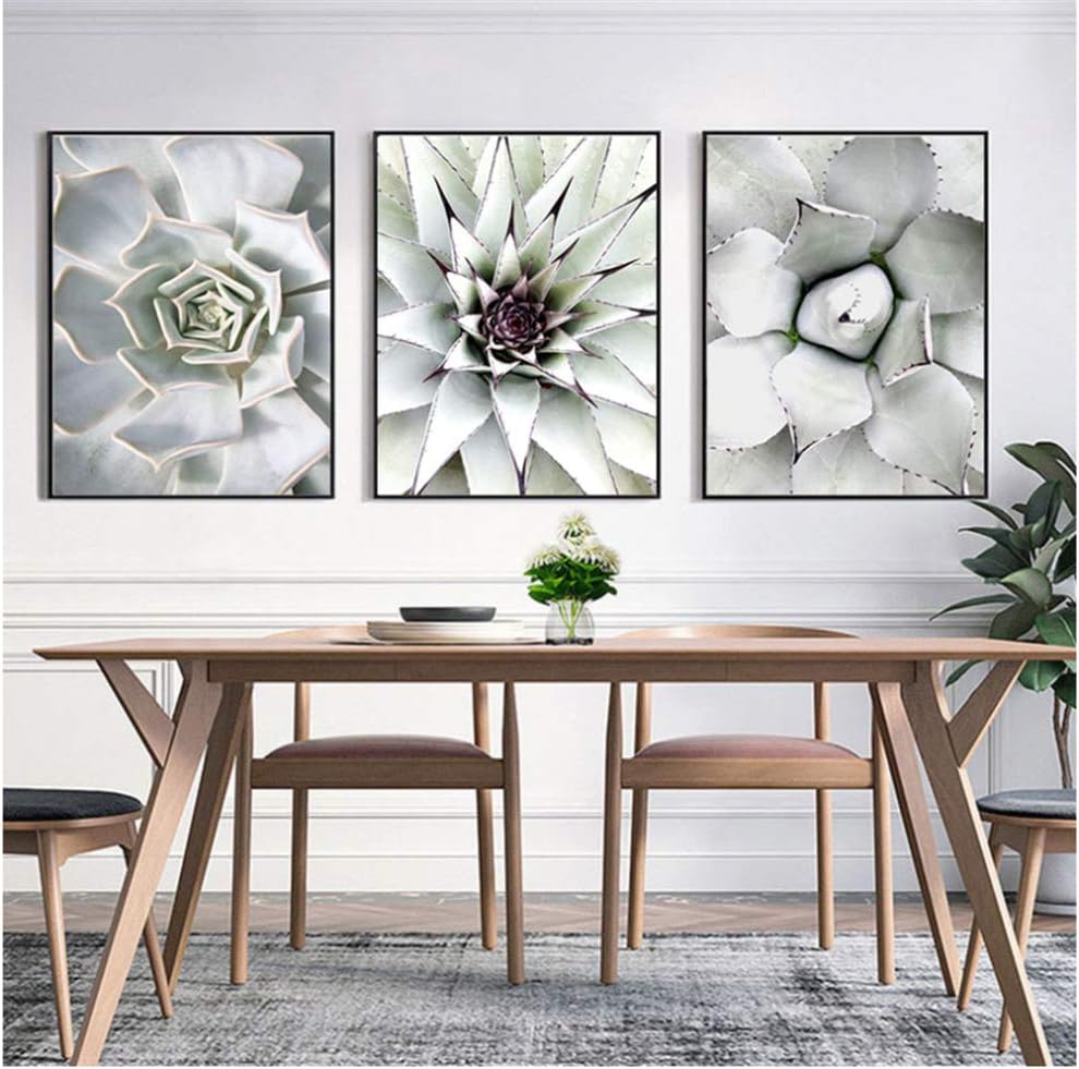 ZHANGSHAIFFBH Minimalist Canvas Painting Botanical Wall Art Posters and Prints PicturesRoom Succulent Cactus Decoration-40x60cm No Frame
