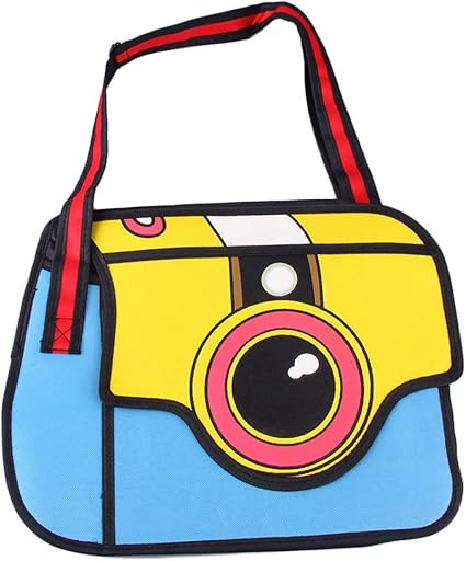 Amazon 3d ジャンプスタイル 2d ドローイング カートゥーン 3次元カメラ形状バッグ カメラバック ケース 通販