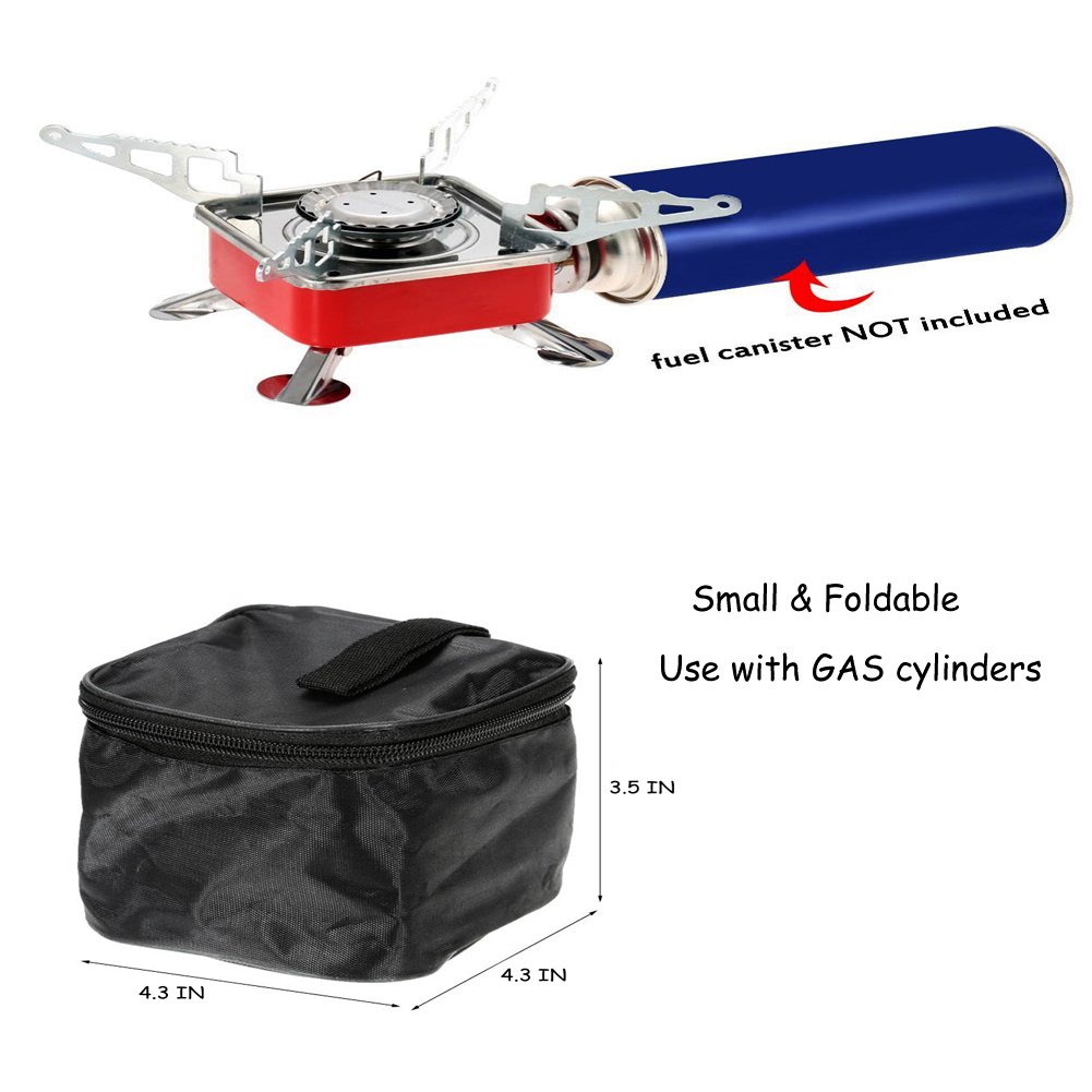 XUELIEE Ultralight Mini Portable Outdoor Backpacking Camping Stove with Piezo Ignition Stent