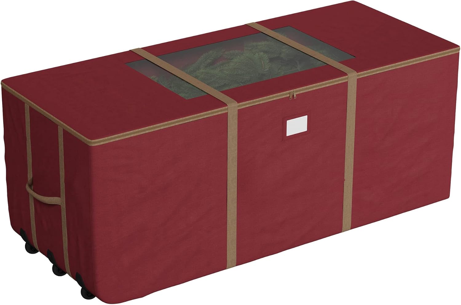 Holiday Décor Storage - Elf Stor 83-DT5045 Rolling Christmas Storage Premium Duffel Bag with Wheels – Holds up to a 9 Foot Artificial Tree, Red, X-Large