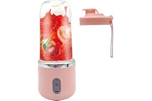 Portable Blender 14oz Small Electric Blender Cup with Lid USB Rechargeable Portable Juicer for Shakes Juice Travel Kitchen