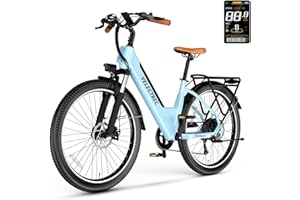 VELECTREC 26" 1000W Motor Peak Electric Bike for Adults,up to 70Miles Removable Battery Ebike,UL Certified Commuter Ebikes for Adults Electric Bicycles with 7-Speed and Adjust Front Suspension