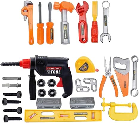 Amazon T Tooyful おままごとセット ツールセット 大工さんセット 工具セット 子供 遊び 知育玩具 おもちゃ プレゼント 約30点 大工さん おもちゃ